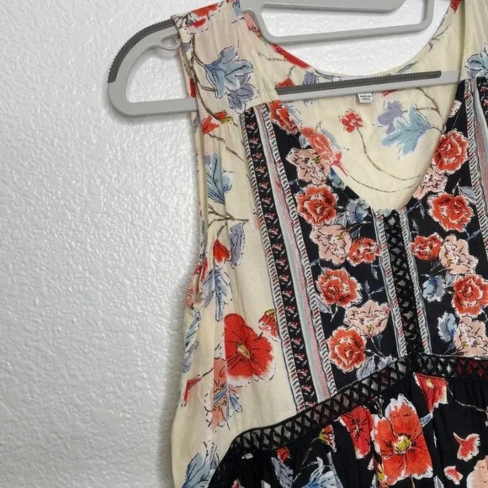 Patrons of Peace Women's Size M Floral Casual Pullover Sleeveless V-Neck Blouse - Picture 7 of 15